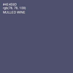 #4E4E6D - Mulled Wine Color Image